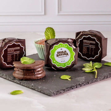 Alfajores Chocolate Negro Manjar Menta